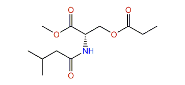 N-3-Methylbutyroyl-O-propionyl-l-serine methyl ester